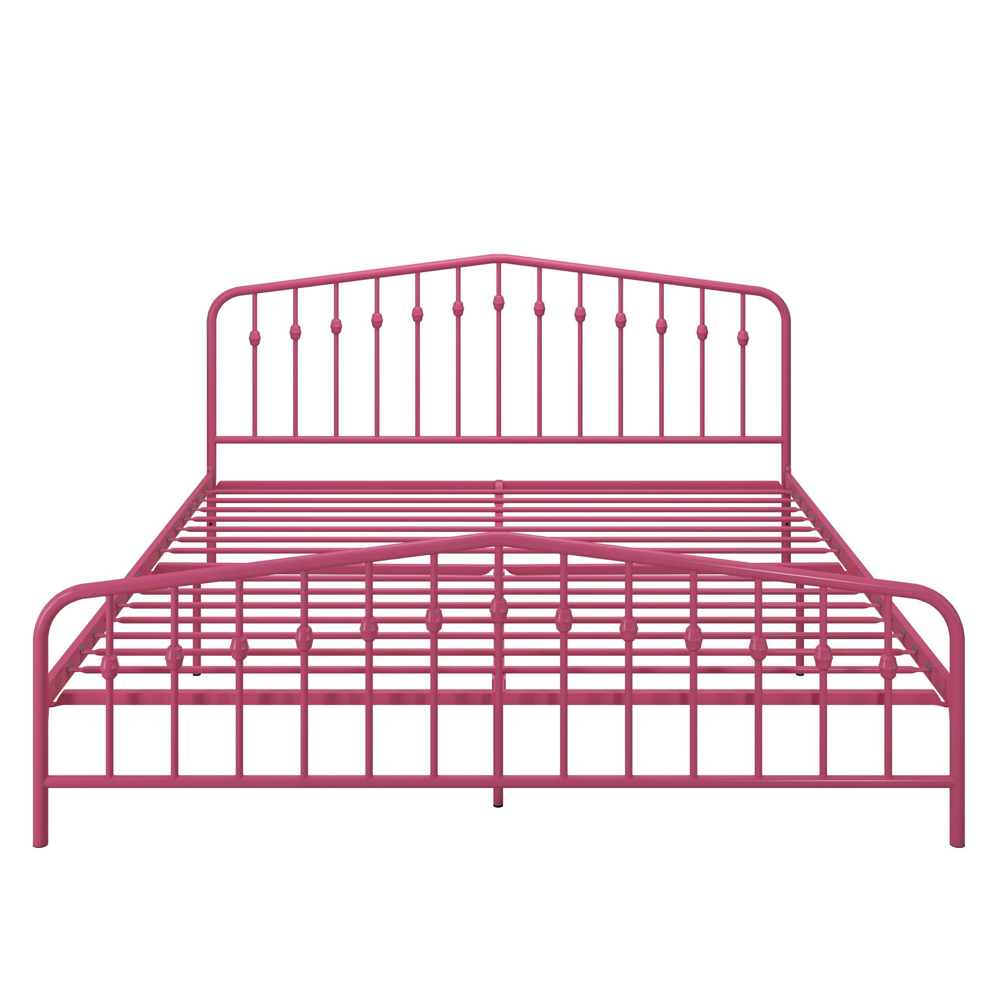 Novogratz Bushwick Metal Bed - Hot Pink - King
