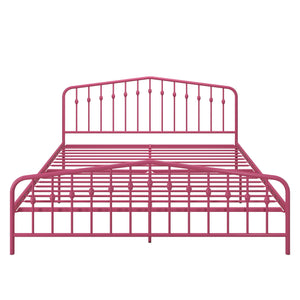Novogratz Bushwick Metal Bed - Hot Pink - King