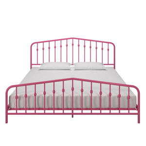 Novogratz Bushwick Metal Bed - Hot Pink - King
