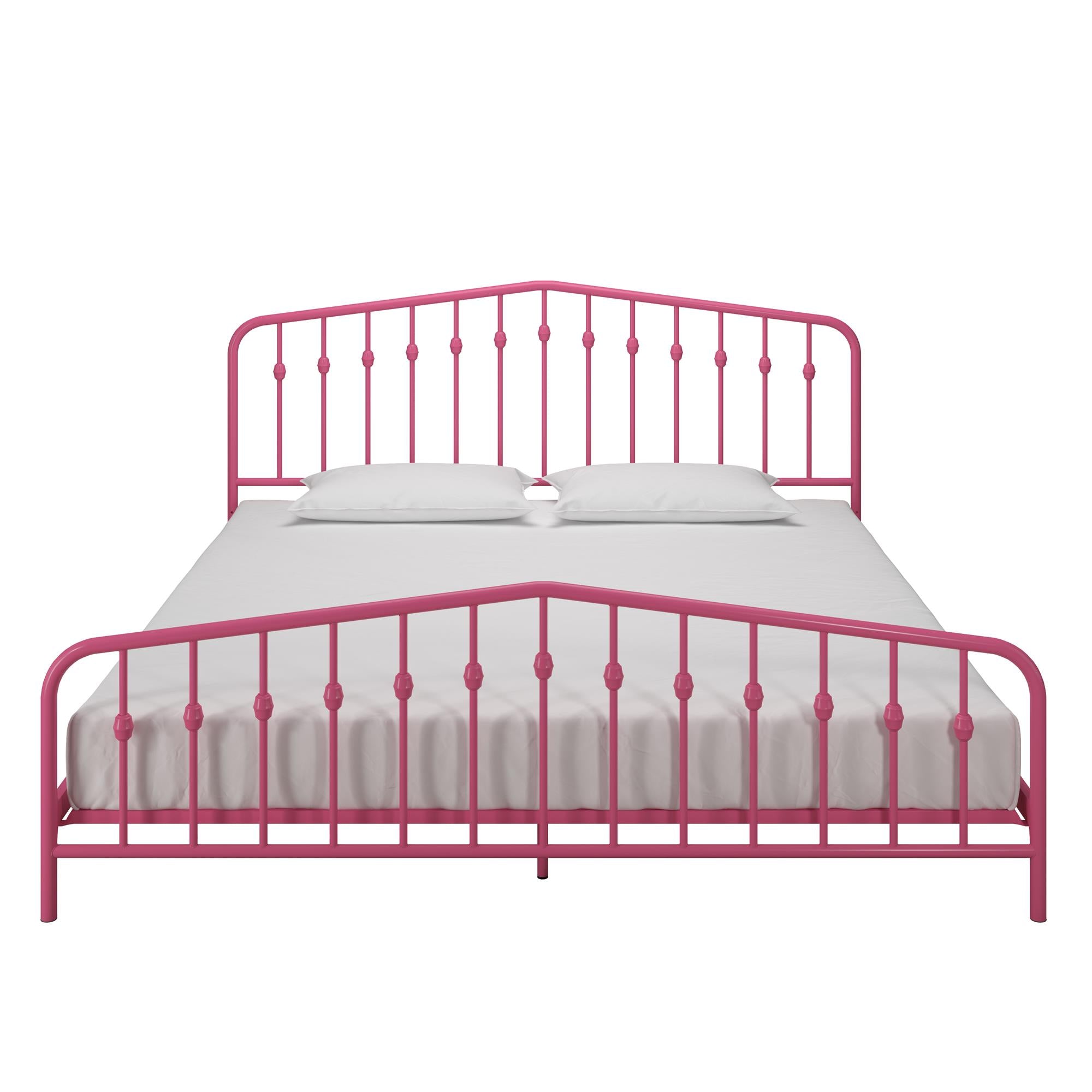 Novogratz Bushwick Metal Bed - Hot Pink - King
