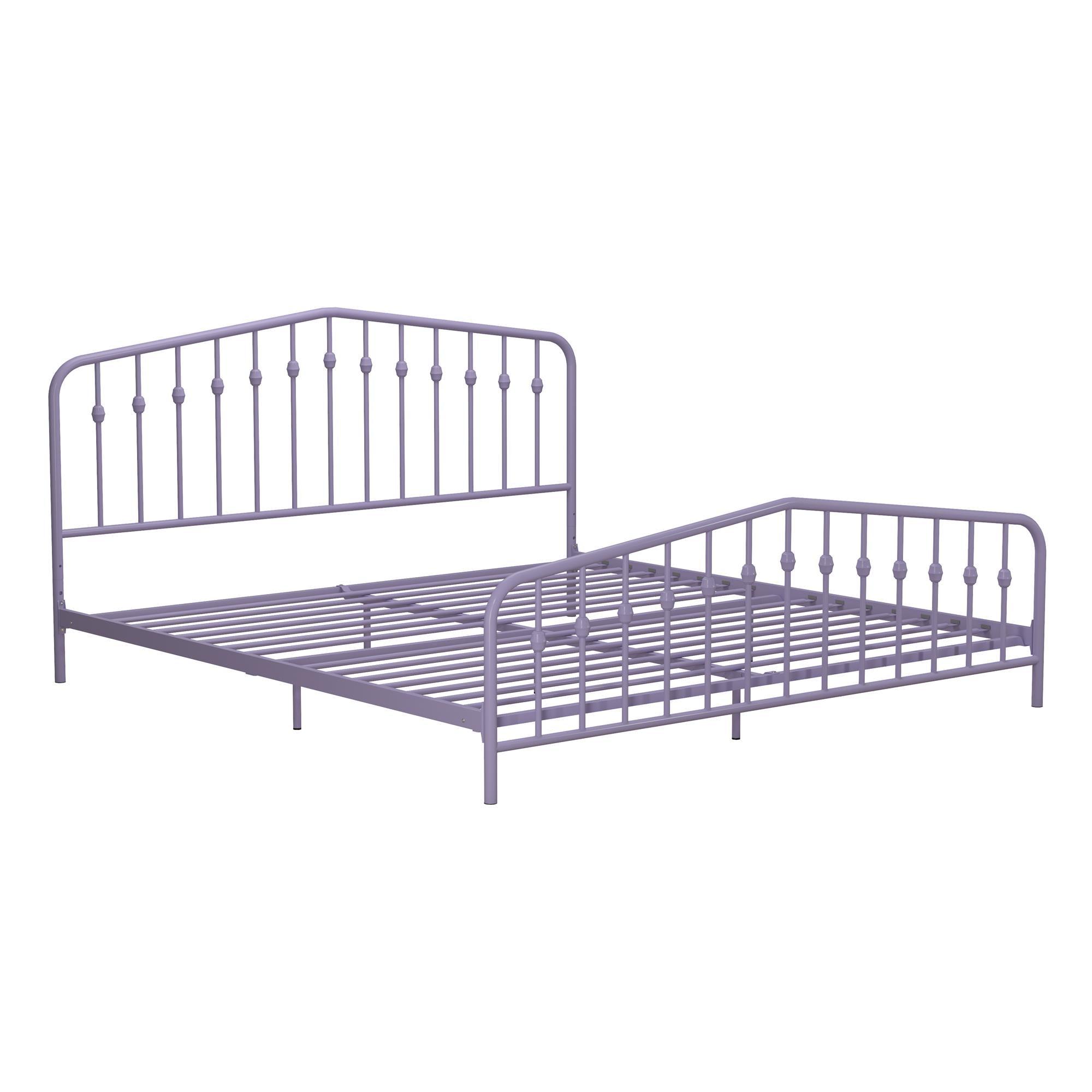Novogratz Bushwick Metal Bed - Lavender - King
