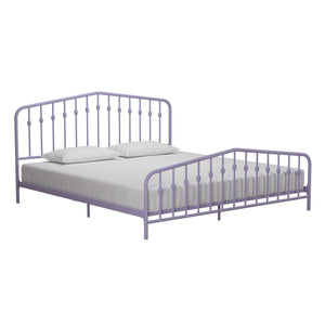 Novogratz Bushwick Metal Bed - Lavender - King