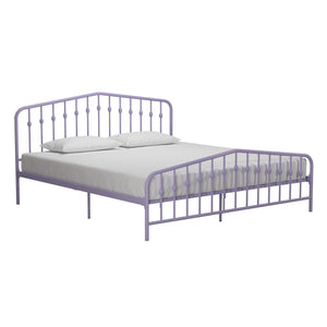 Novogratz Bushwick Metal Bed - Lavender - King