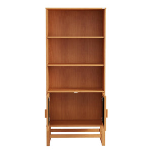 Ren Home Talo 3 Shelf Bookcase with 2 Doors - Natural
