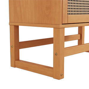 Ren Home Talo 3 Shelf Bookcase with 2 Doors - Natural