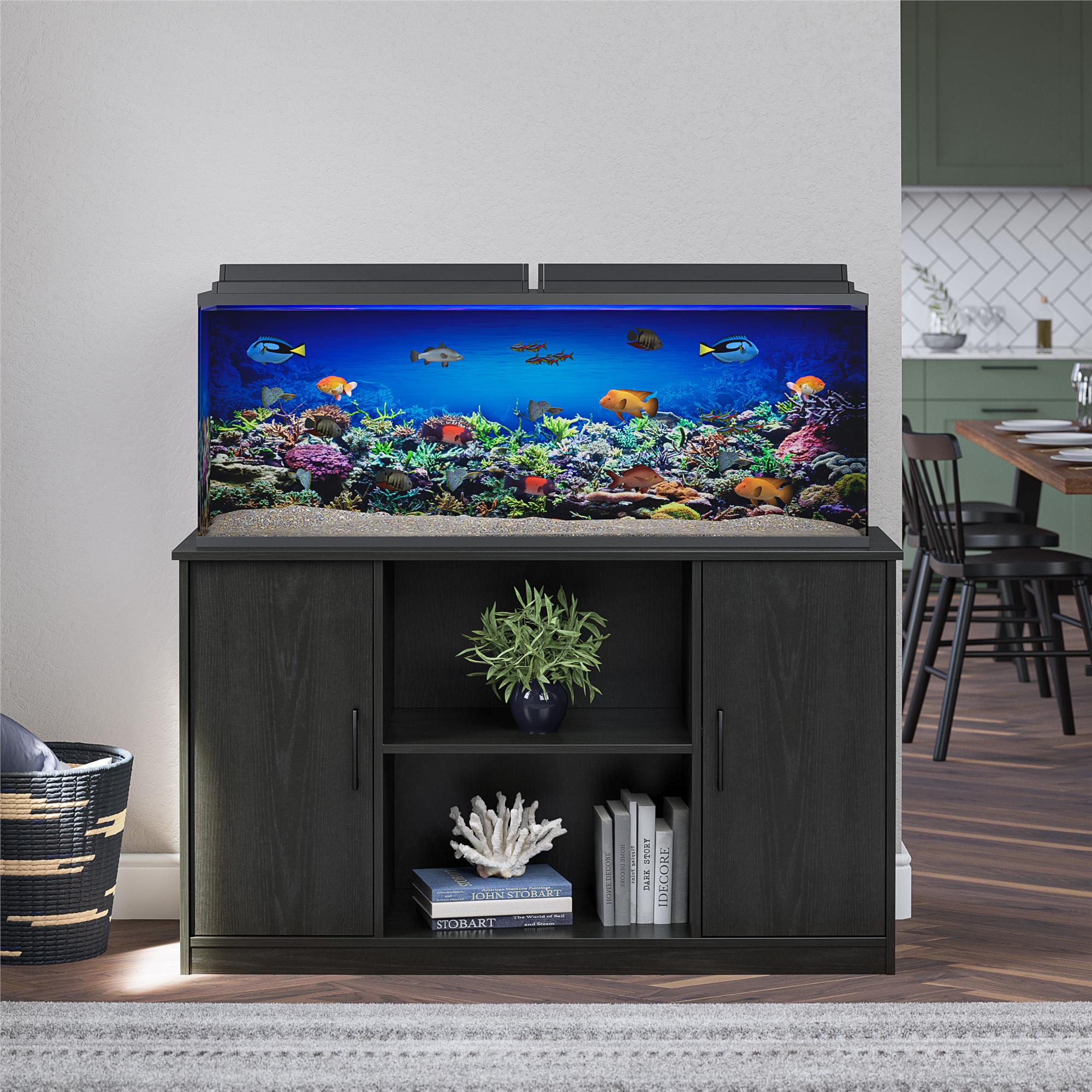 Ollie & Hutch Dory 55 Gallon Aquarium or Terrarium Stand - Black Oak