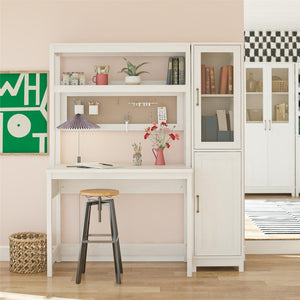 Mr. Kate Tess Standing Desktop & Workstation - Ivory Oak