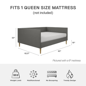DHP Franklin Mid Century Daybed - Gray - Queen