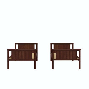 DHP Bailen Kid's Wood Bunk Bed - Deep Walnut - Twin-Over-Twin