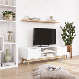 Ren Home Leva Media Console TV Stand - White