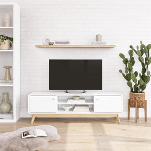 Ren Home Leva Media Console TV Stand - White