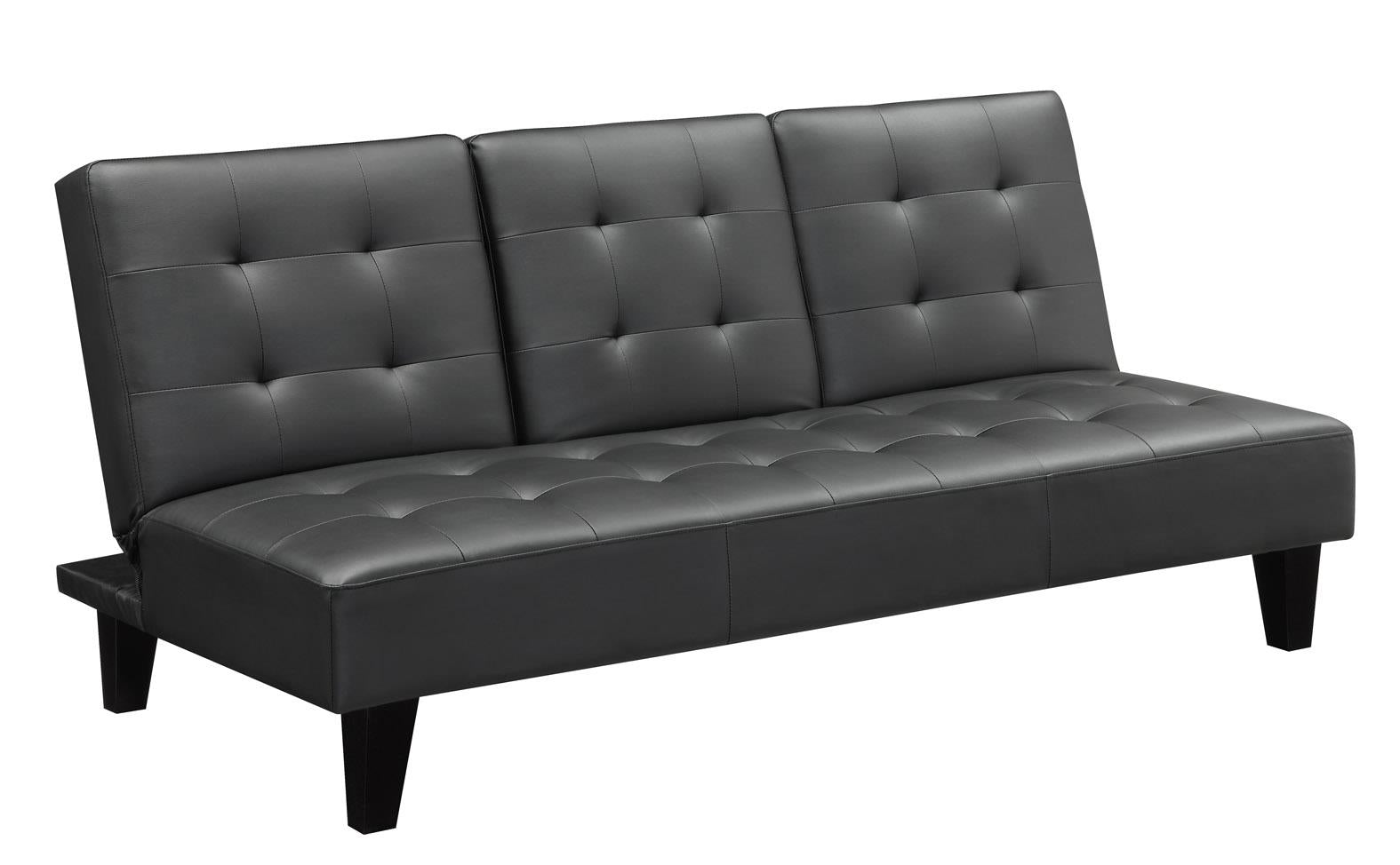DHP Madison Futon with CupHolder - Black