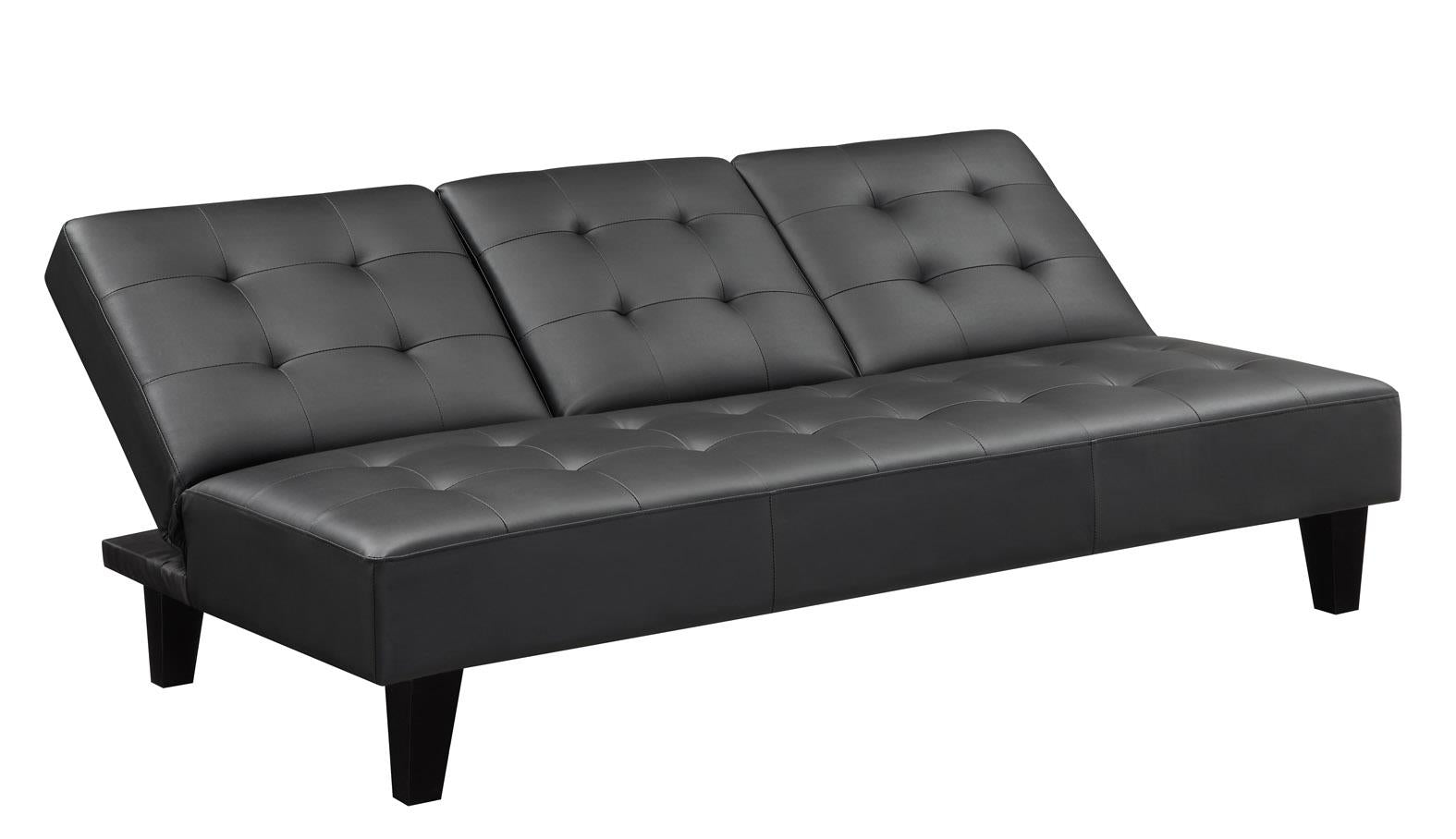 DHP Madison Futon with CupHolder - Black