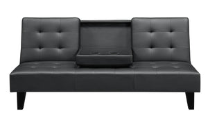 DHP Madison Futon with CupHolder - Black