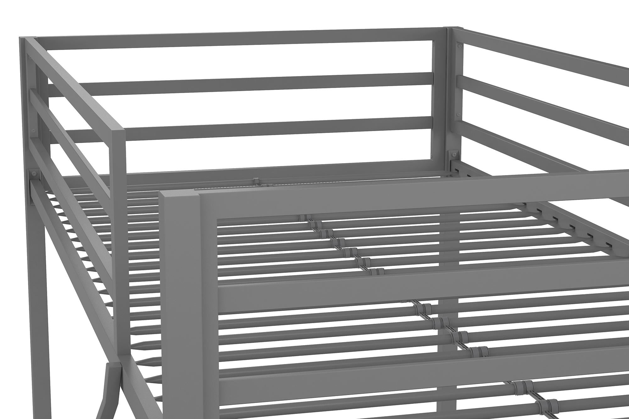 Novogratz Maxwell Metal Bunk Bed - Gray - Twin-Over-Twin