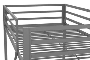 Novogratz Maxwell Metal Bunk Bed - Gray - Twin-Over-Twin
