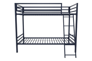 Novogratz Maxwell Metal Bunk Bed - Navy - Twin-Over-Twin