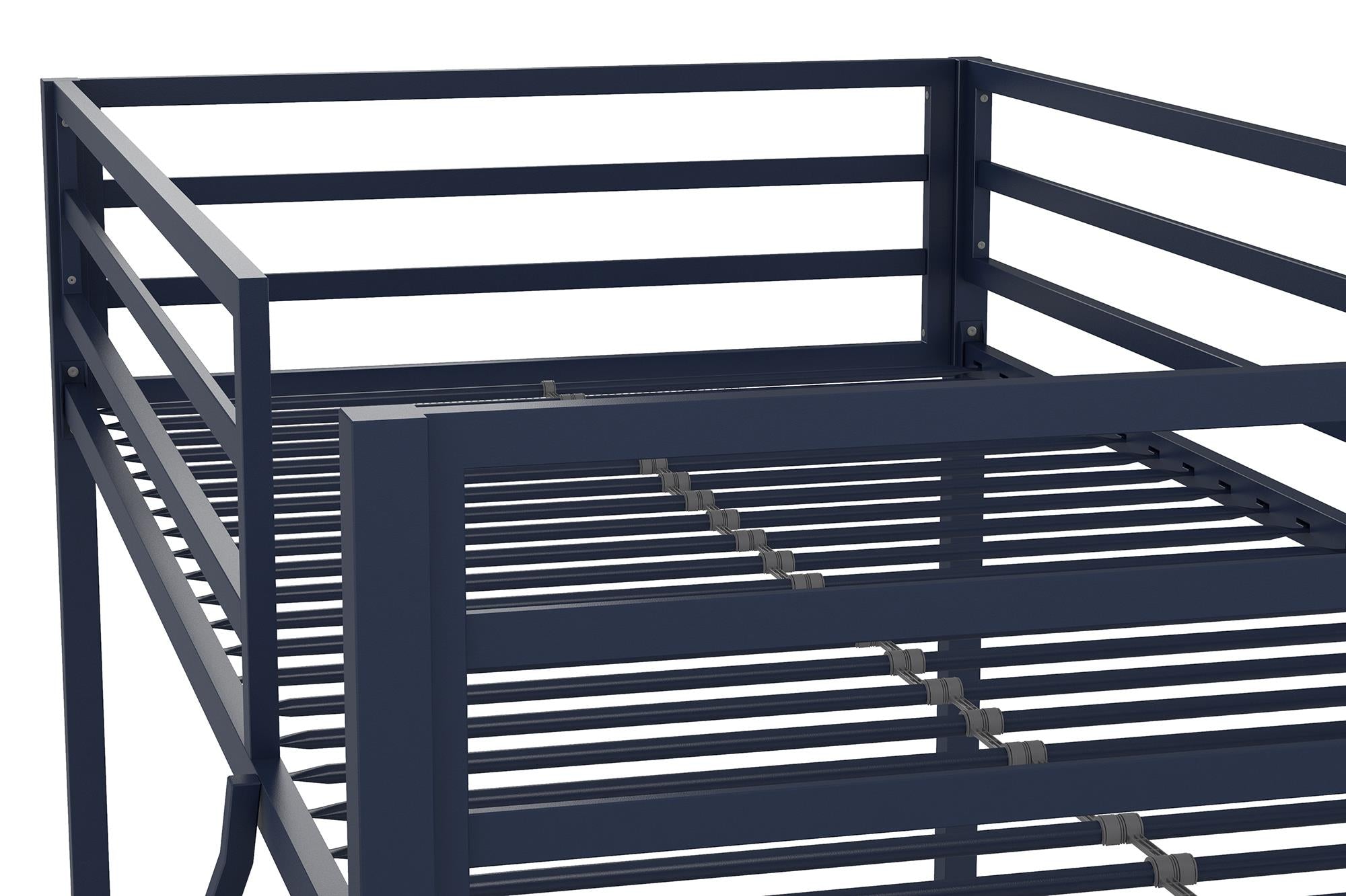 Novogratz Maxwell Metal Bunk Bed - Navy - Twin-Over-Twin