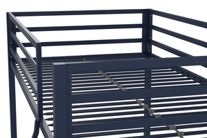 Novogratz Maxwell Metal Bunk Bed - Navy - Twin-Over-Twin