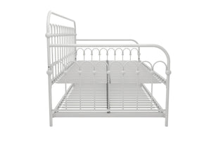 Novogratz Bright Pop Metal Daybed with Trundle - White - Twin