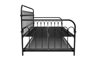 Novogratz Bright Pop Metal Daybed with Trundle - Black - Twin