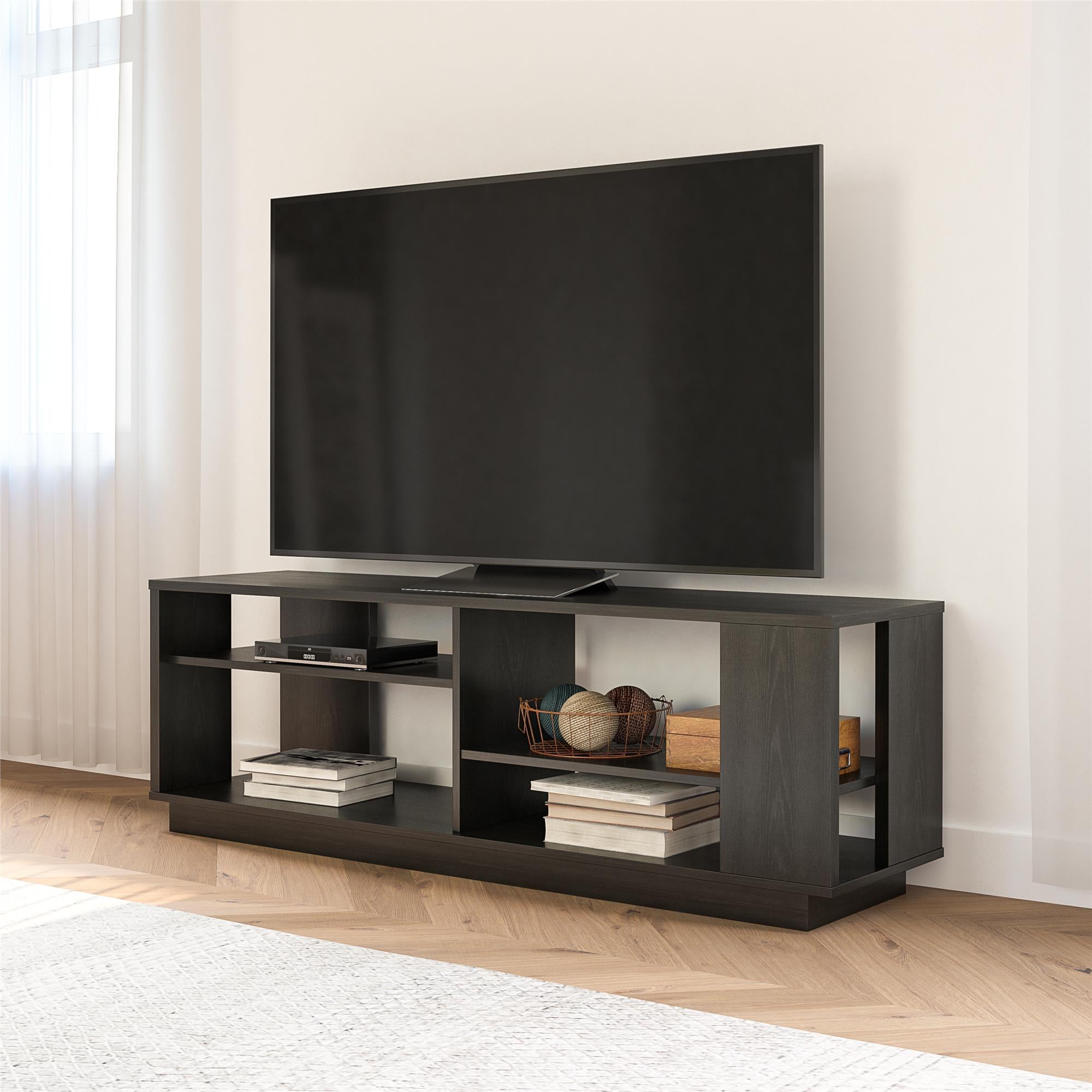 Ameriwood Home Knowle Contemporary TV Stand for TVs up to 60" - Black Oak