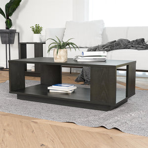 Ameriwood Home Knowle Contemporary Rectangle Coffee Table - Black Oak