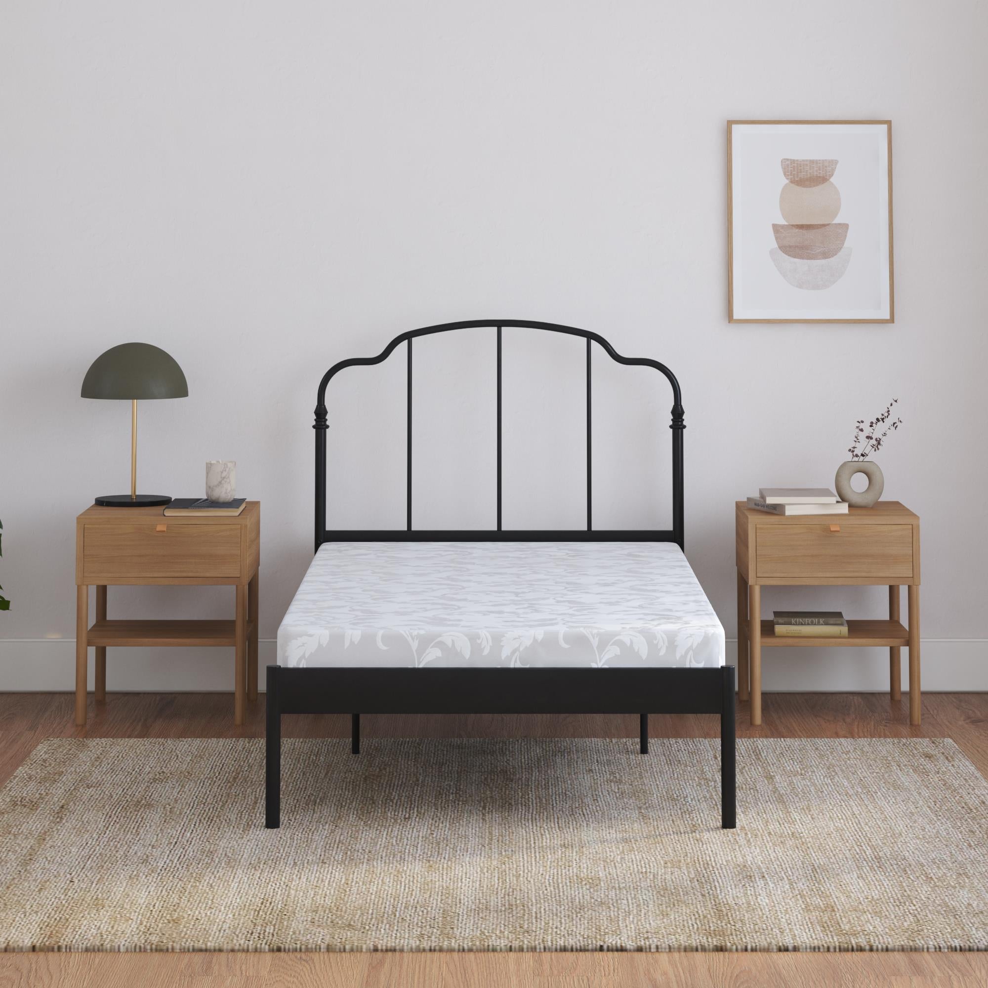 RealRooms Slumber Space 5-Inch Polyester Filled Mattress with Jacquard Cover, Twin, White - White - Twin