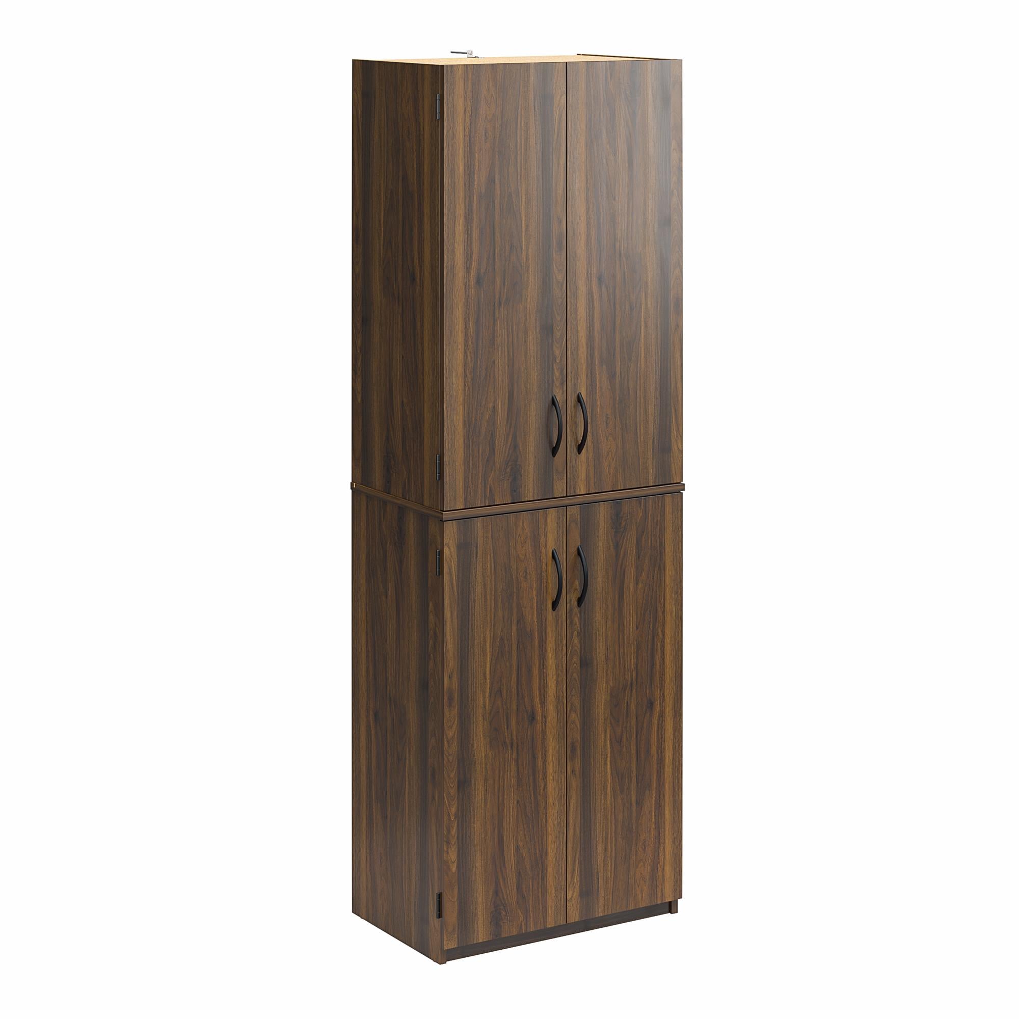 Ameriwood Home Mavis 72" 4 Door Storage Cabinet - Columbia Walnut