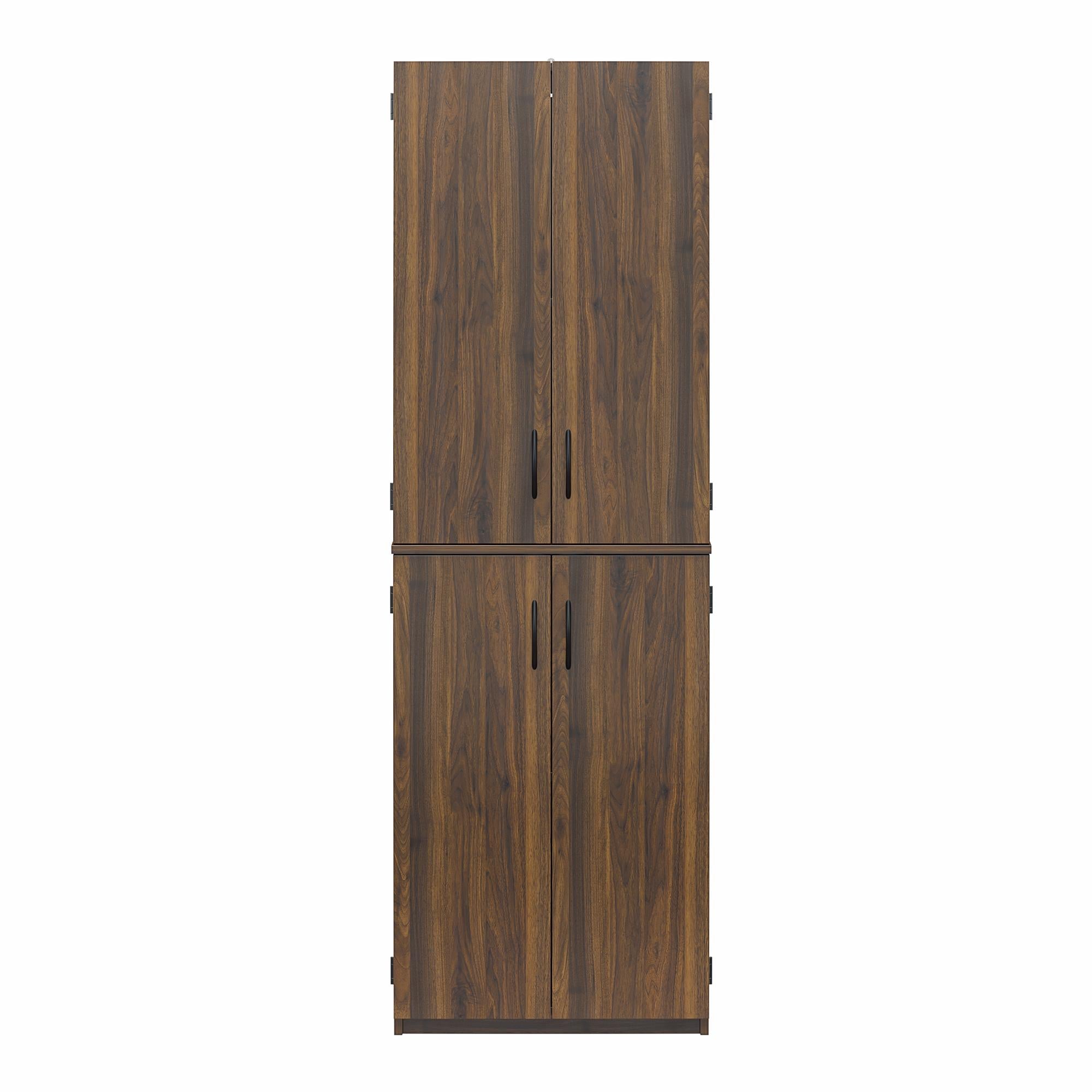 Ameriwood Home Mavis 72" 4 Door Storage Cabinet - Columbia Walnut