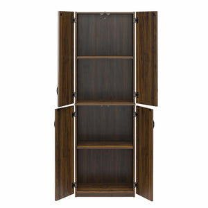 Ameriwood Home Mavis 72" 4 Door Storage Cabinet - Columbia Walnut
