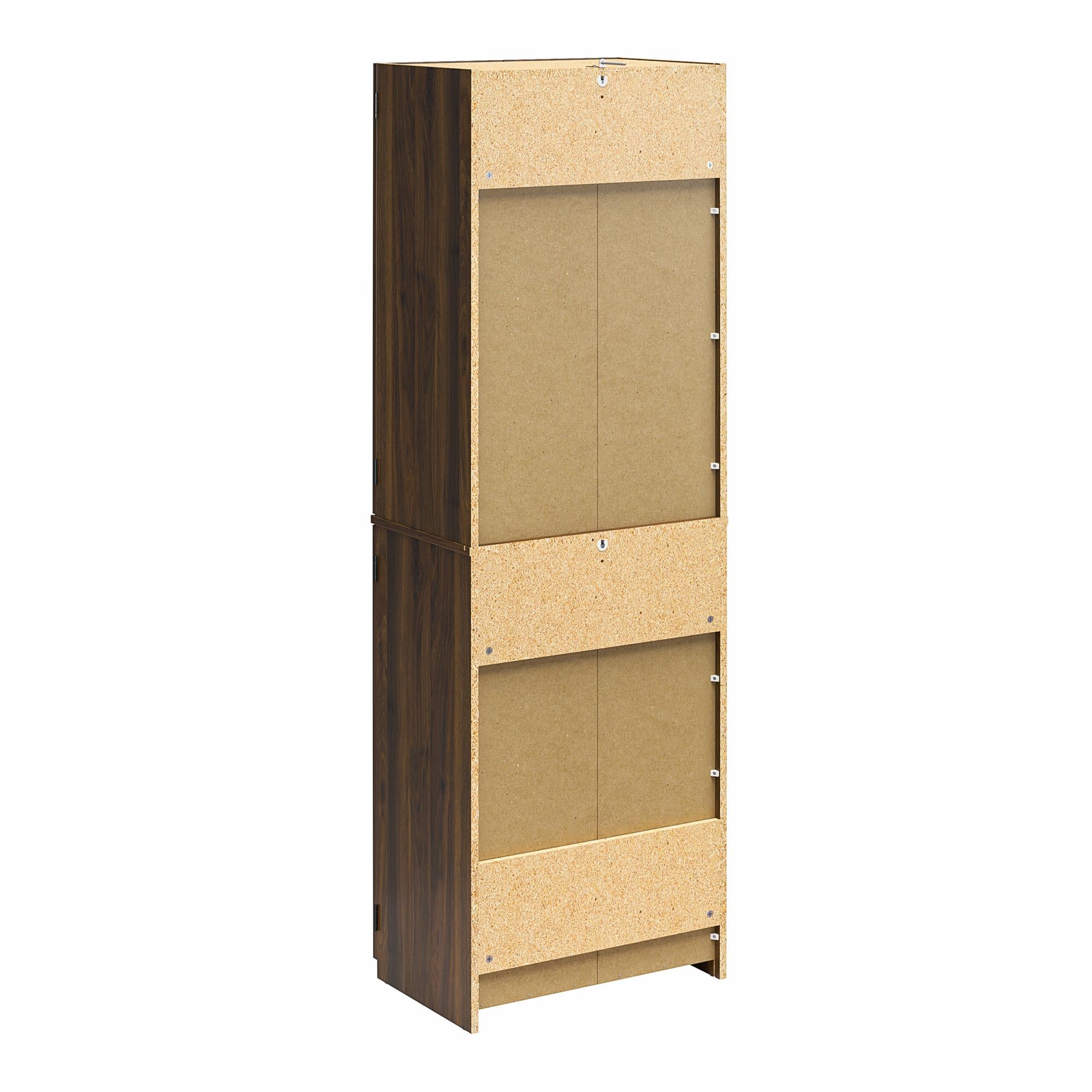 Ameriwood Home Mavis 72" 4 Door Storage Cabinet - Columbia Walnut