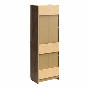 Ameriwood Home Mavis 72" 4 Door Storage Cabinet - Columbia Walnut