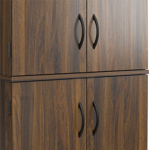 Ameriwood Home Mavis 72" 4 Door Storage Cabinet - Columbia Walnut