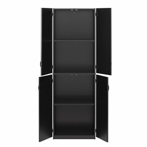 Ameriwood Home Mavis 72" 4 Door Storage Cabinet - Black