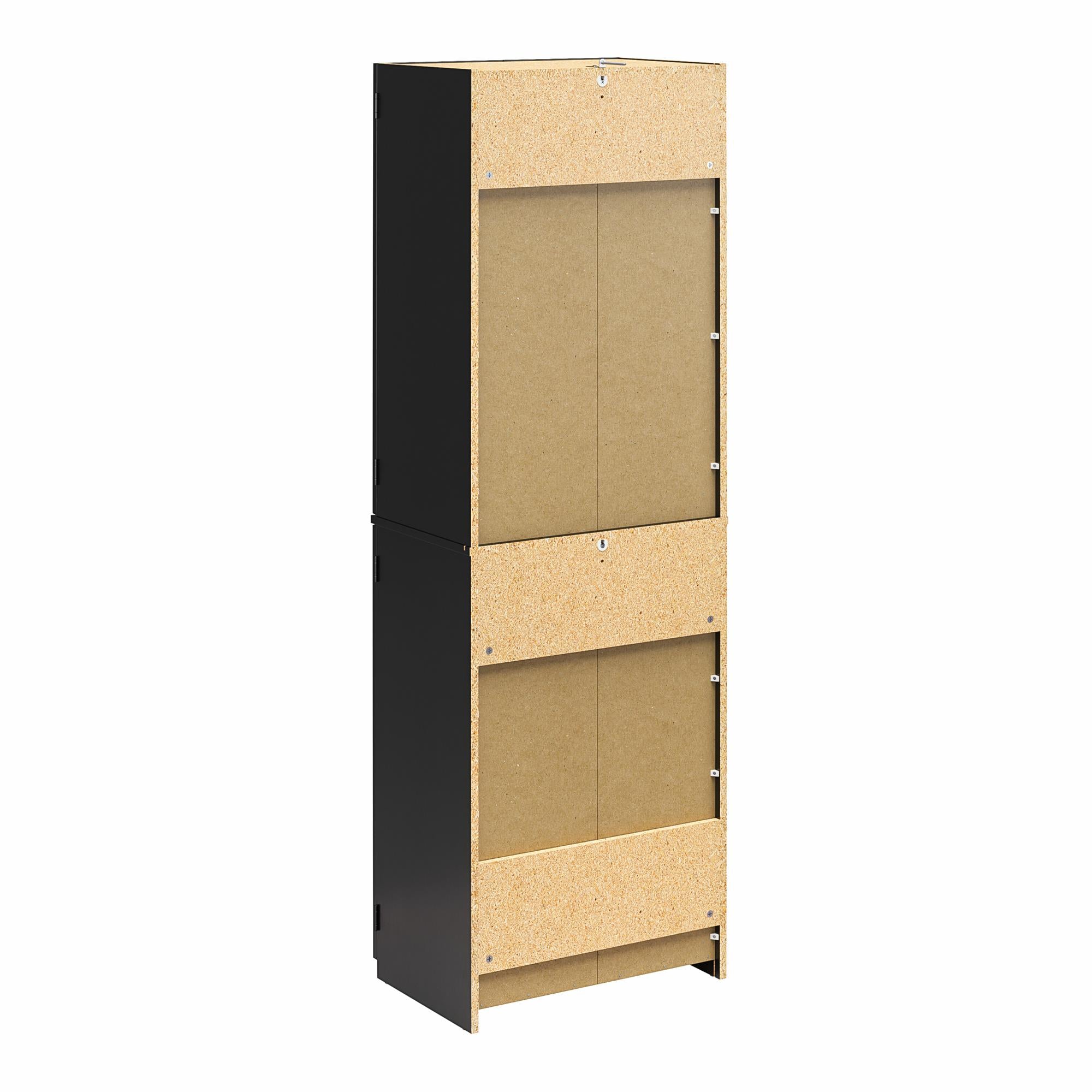 Ameriwood Home Mavis 72" 4 Door Storage Cabinet - Black
