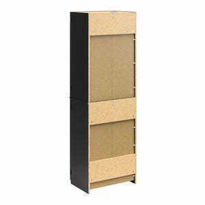 Ameriwood Home Mavis 72" 4 Door Storage Cabinet - Black