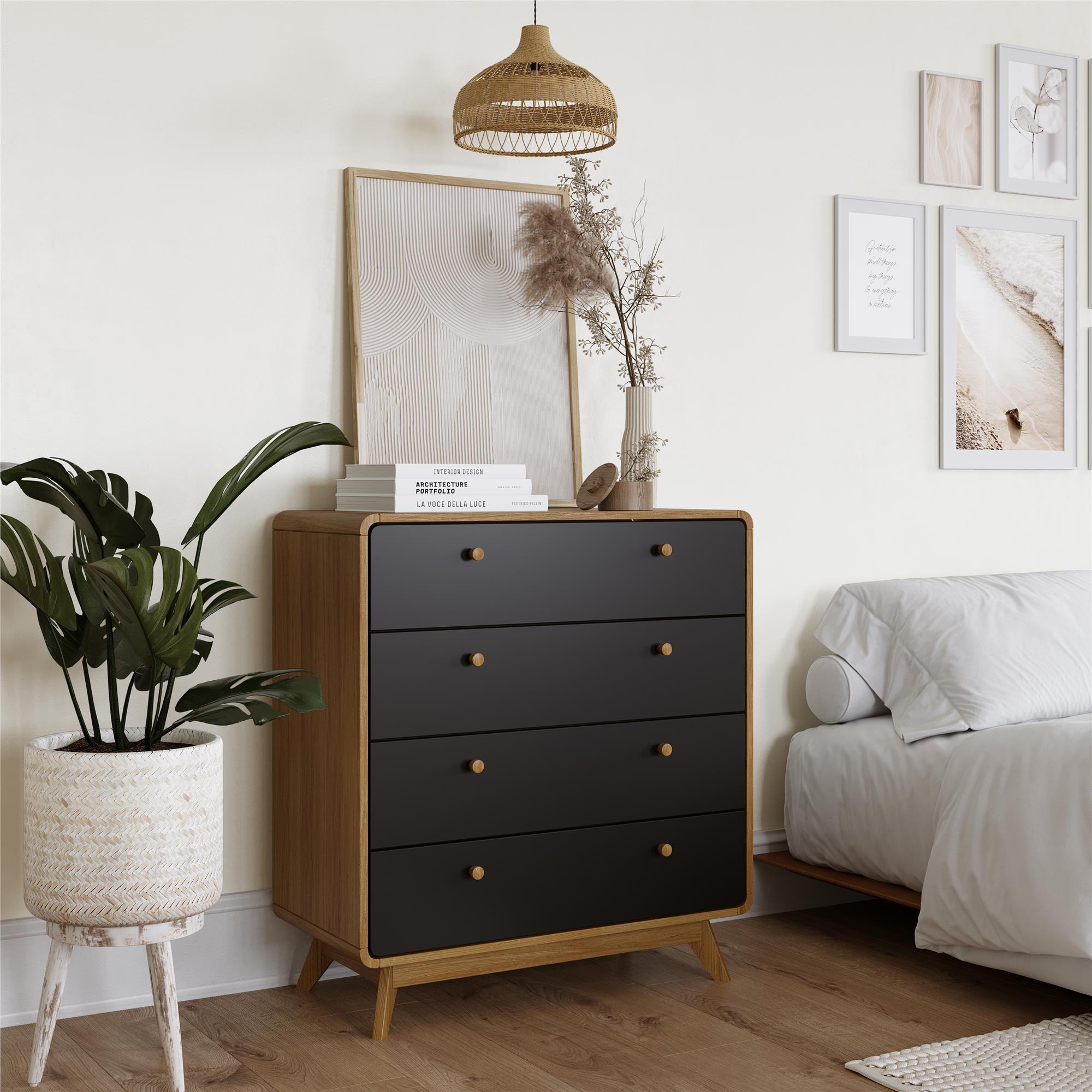 Ren Home Leva 4 Drawer Dresser - Light Oak