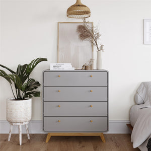 Ren Home Leva 4 Drawer Dresser - Gray