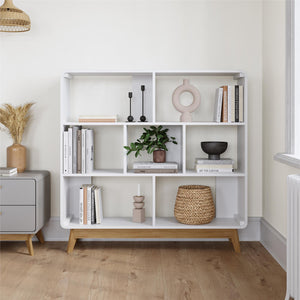 Ren Home Leva Double Bookcase - White