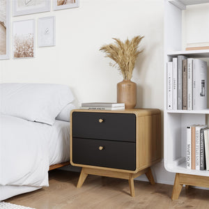 Ren Home Leva 2 Drawer Nightstand - Light Oak