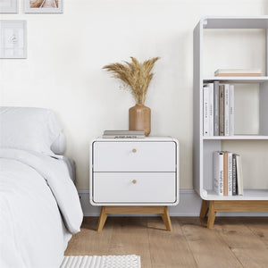 Ren Home Leva 2 Drawer Nightstand - White