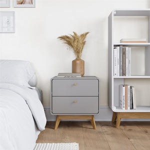 Ren Home Leva 2 Drawer Nightstand - Gray