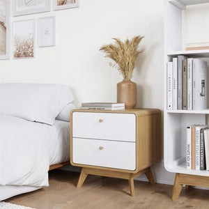 Ren Home Leva 2 Drawer Nightstand - Oak