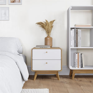 Ren Home Leva 2 Drawer Nightstand - Oak
