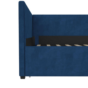Novogratz Arliss Modern Tuxedo Daybed with Storage - Indigo Blue - Twin