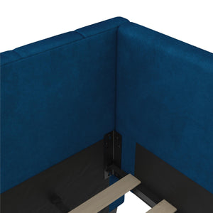Novogratz Arliss Modern Tuxedo Daybed with Storage - Indigo Blue - Twin