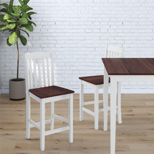 DHP Shiloh 3-Piece Counter Height Dining Set - Rustic Brown