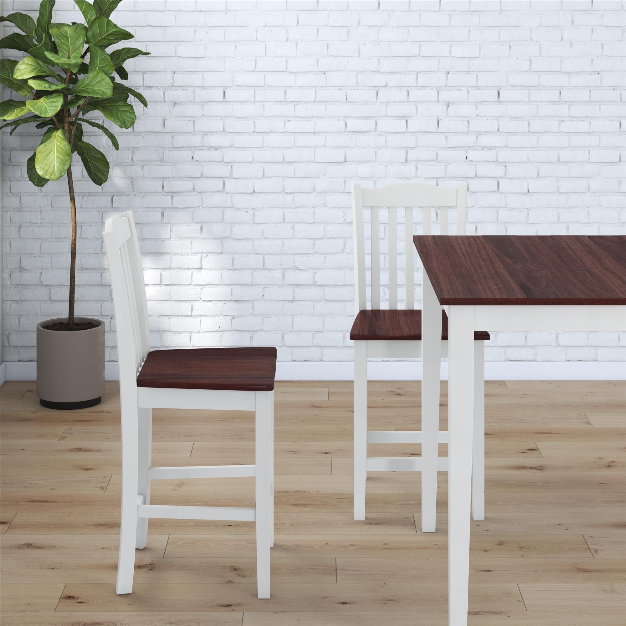 DHP Shiloh 3-Piece Counter Height Dining Set - Rustic Brown