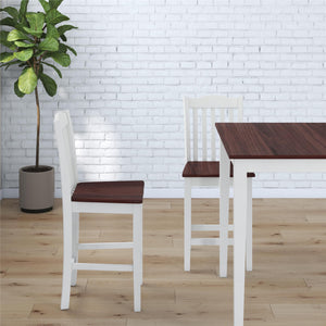 DHP Shiloh 3-Piece Counter Height Dining Set - Rustic Brown